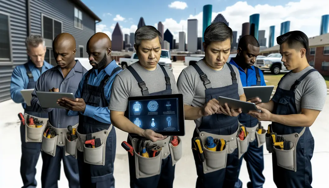 An AI chatbot assisting tenants in a Houston property management office.